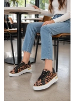 Elora Bağcıklı Konfor Taban Kadın Sneaker – Kahverengi