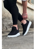 Oxed Erkek Günlük Bağcıklı Kot Kumaş Spor Sneaker Ayakkabı - Siyah