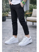 Egem Bağcıksız 3 Bantlı Lastikli Legend Cilt Erkek Günlük Sneaker Ayakkabı - Beyaz