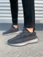 Morven Erkek , Kadın Triko Sneaker Ayakkabı – Günlük Bağcıklı Hafif Spor Modeli - Siyah