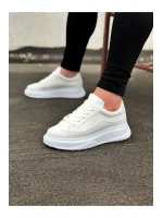 Rovero Erkek Bağcıklı Cilt Günlük Sneaker Ayakkabı – Beyaz