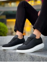 Lexa Cilt Deri Erkek Günlük Sneaker Ayakkabı - Siyah