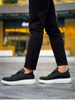 Lexa Cilt Deri Erkek Günlük Sneaker Ayakkabı - Siyah