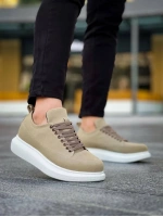 Lexa Süet Deri Erkek Günlük Sneaker Ayakkabı - Krem