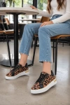 Elora Bağcıklı Konfor Taban Kadın Sneaker – Kahverengi