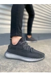 Morven Erkek , Kadın Triko Sneaker Ayakkabı – Günlük Bağcıklı Hafif Spor Modeli - Siyah