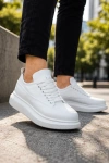 Lexa Cilt Deri Erkek Günlük Sneaker Ayakkabı - Beyaz