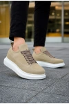 Lexa Süet Deri Erkek Günlük Sneaker Ayakkabı - Krem