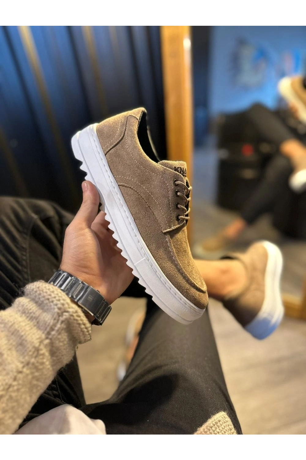 Ravento Erkek Bağcıklı Süet Günlük Spor Klasik Ayakkabı – Camel