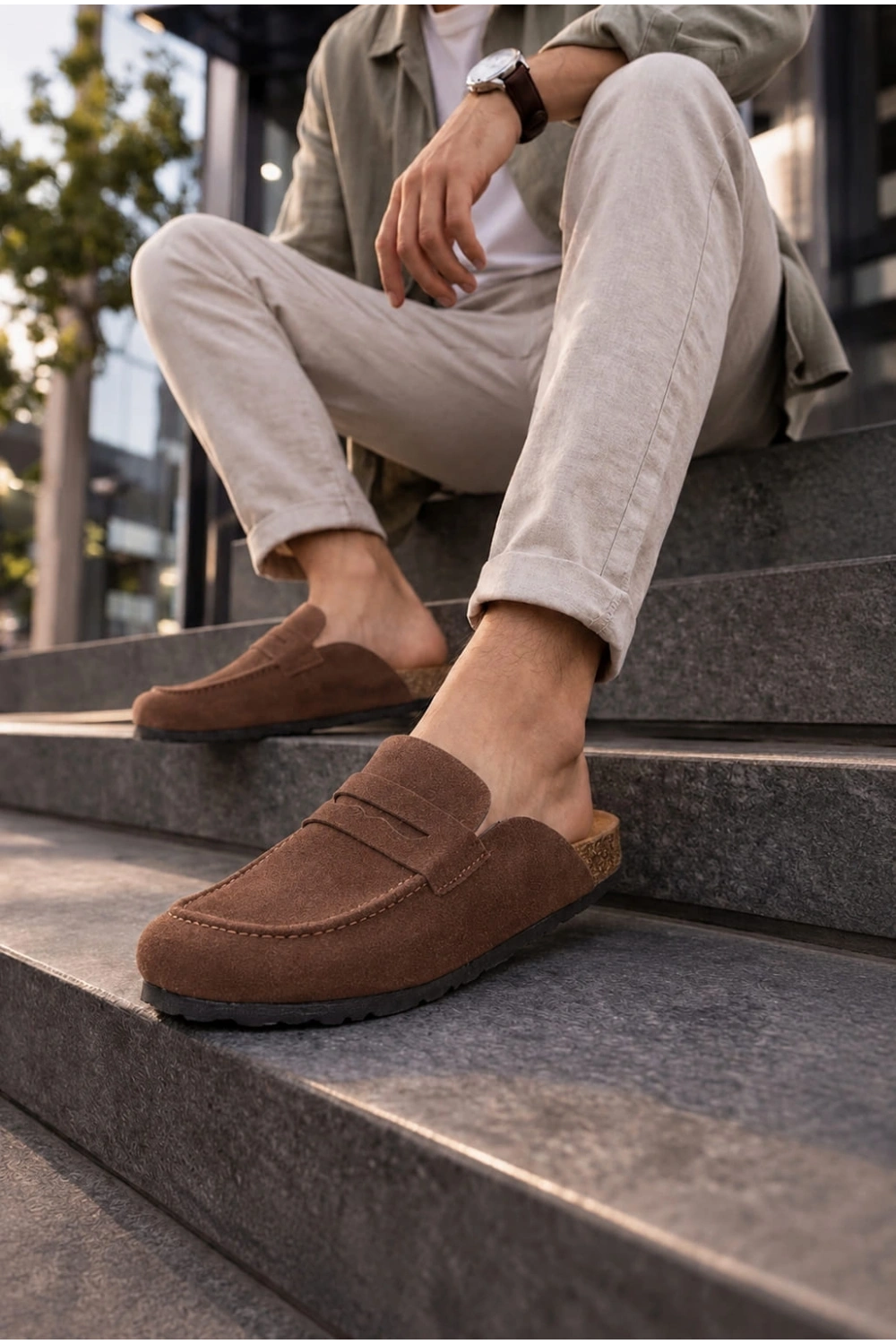 Valron Hakiki Süet Deri Erkek, Kadın Günlük Loafer – Konforlu Bağcıksız Klasik Ayakkabı - Kahve
