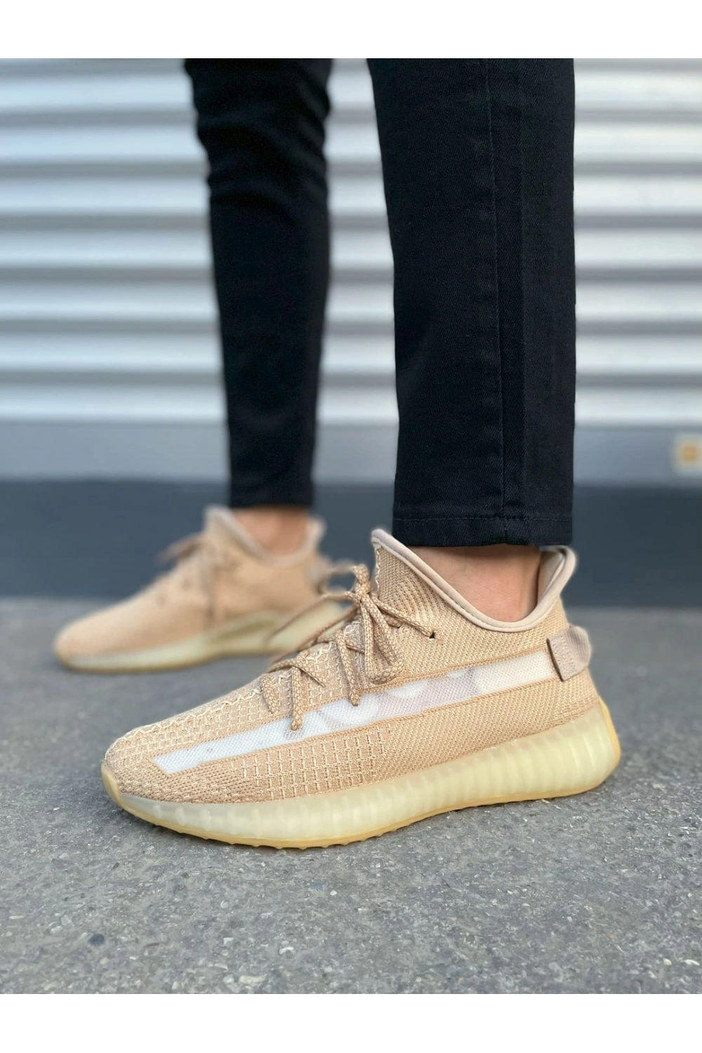 Morven Erkek , Kadın Triko Sneaker Ayakkabı – Günlük Bağcıklı Hafif Spor Modeli - Bej