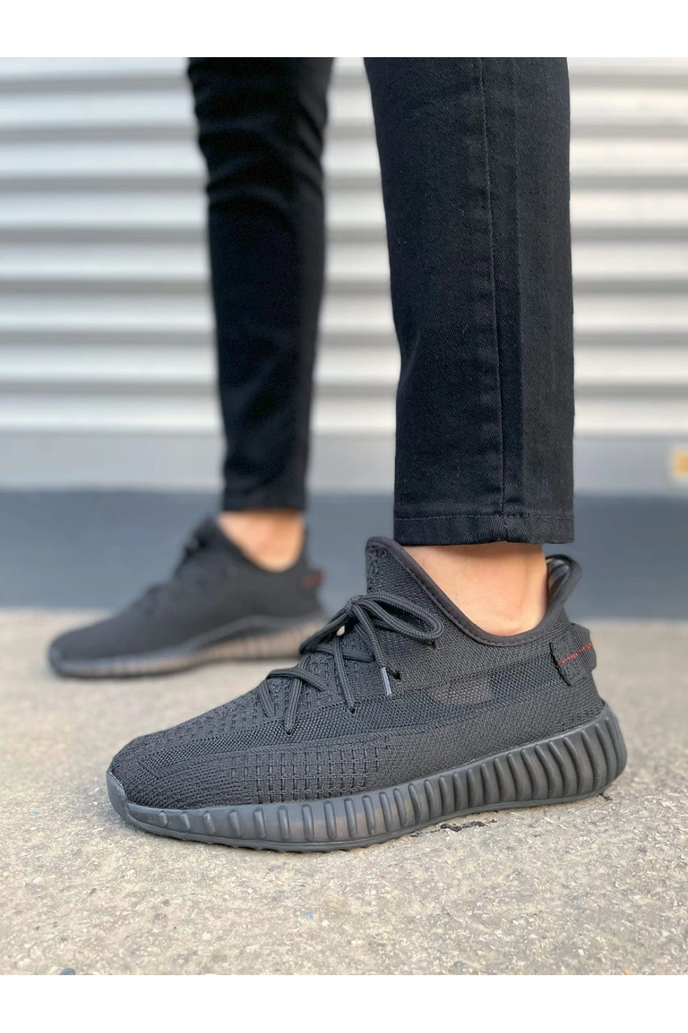 Morven Erkek , Kadın Triko Sneaker Ayakkabı – Günlük Bağcıklı Hafif Spor Modeli - Kömür