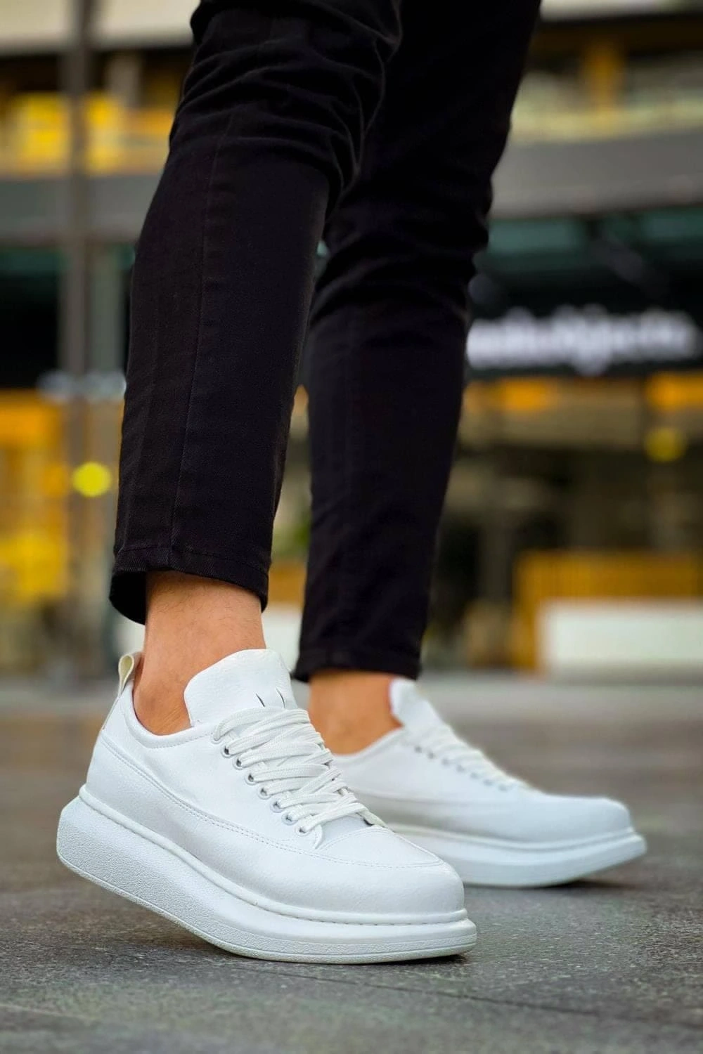 Lexa Cilt Deri Erkek Günlük Sneaker Ayakkabı - Beyaz
