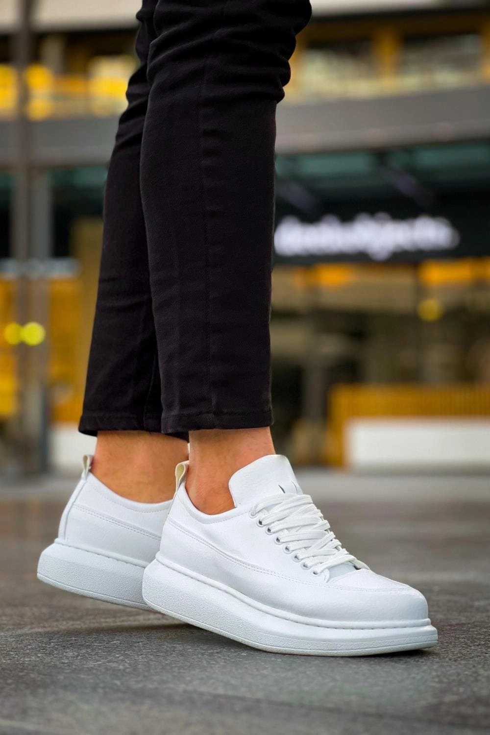 Lexa Cilt Deri Erkek Günlük Sneaker Ayakkabı - Beyaz