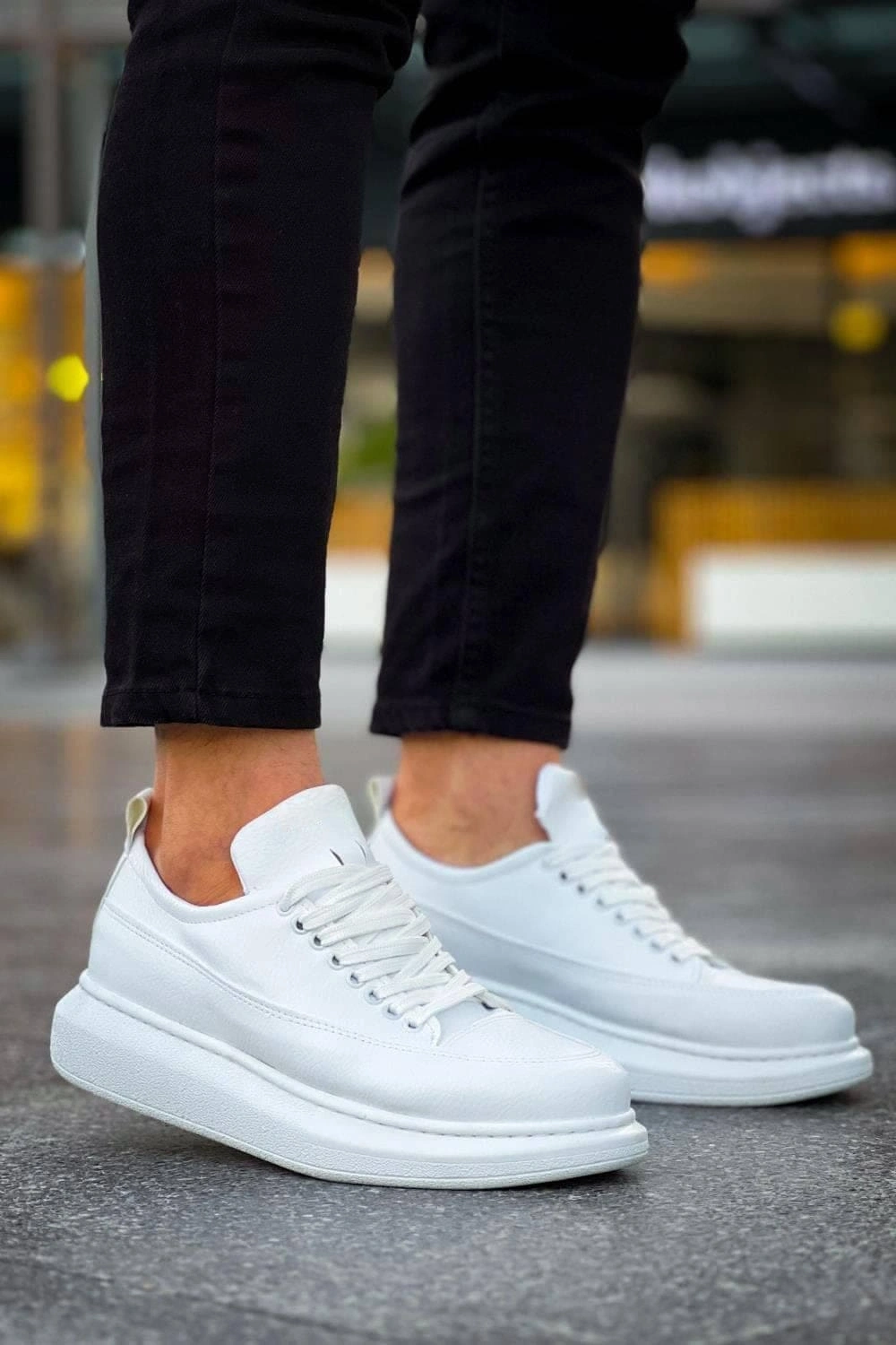 Lexa Cilt Deri Erkek Günlük Sneaker Ayakkabı - Beyaz
