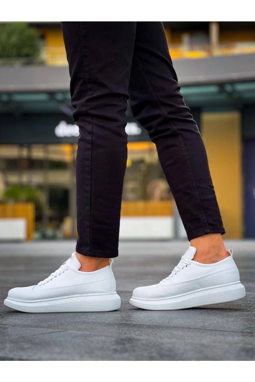 Lexa Cilt Deri Erkek Günlük Sneaker Ayakkabı - Beyaz