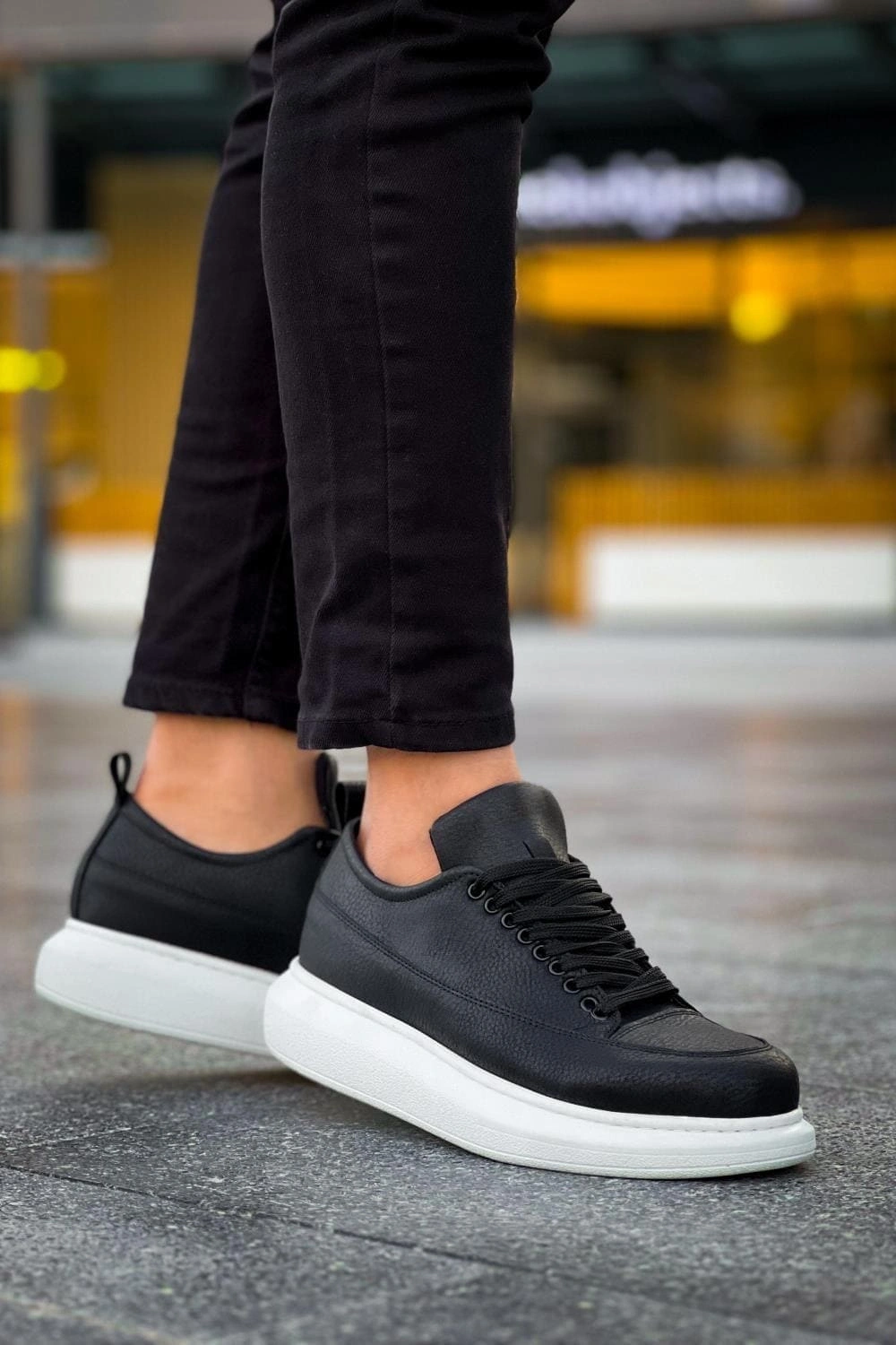 Lexa Cilt Deri Erkek Günlük Sneaker Ayakkabı - Siyah