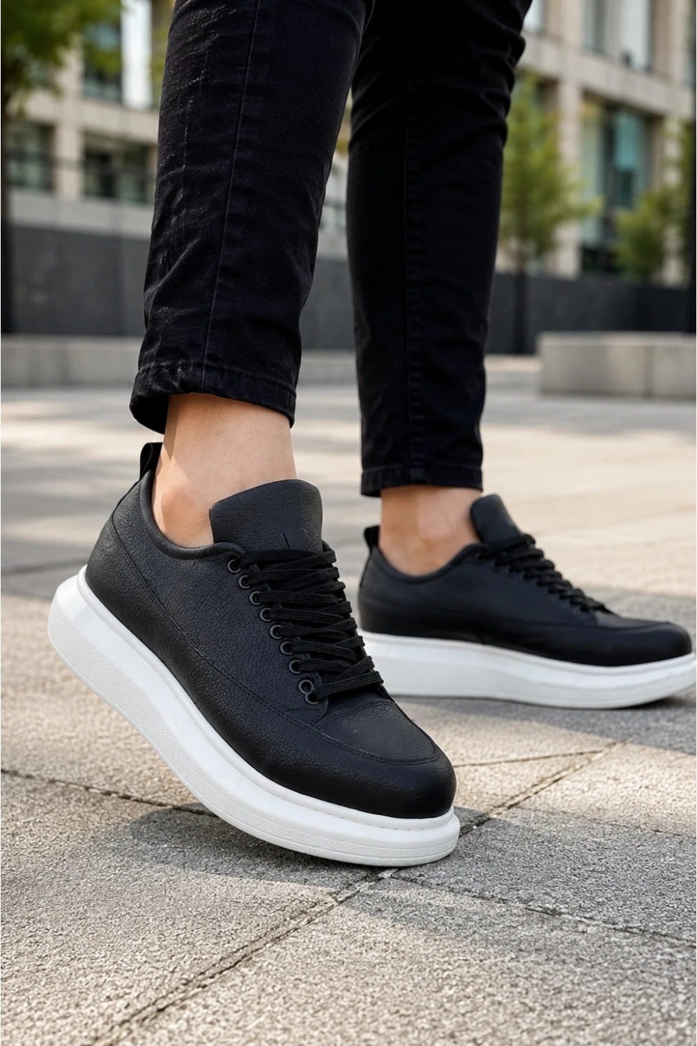 Lexa Cilt Deri Erkek Günlük Sneaker Ayakkabı - Siyah