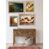 4 Parça Eskitme Çerçeveli Ahşap Tablo Seti, Ev Dekoru
