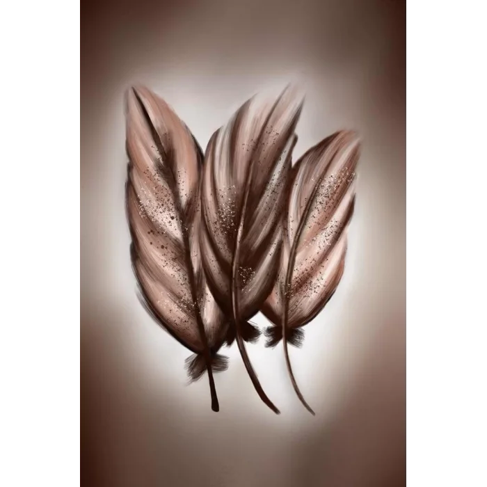 2 PARÇA KUŞ TÜYÜ KANVAS TABLO