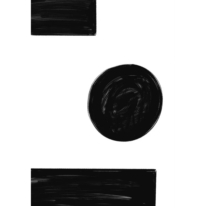 2 PARÇA SOYUT SİYAH BEYAZ KANVAS TABLO