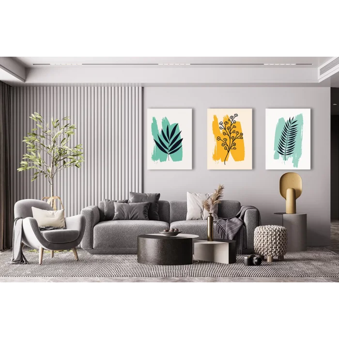 3 PARÇA BOHO STYLE KANVAS TABLO