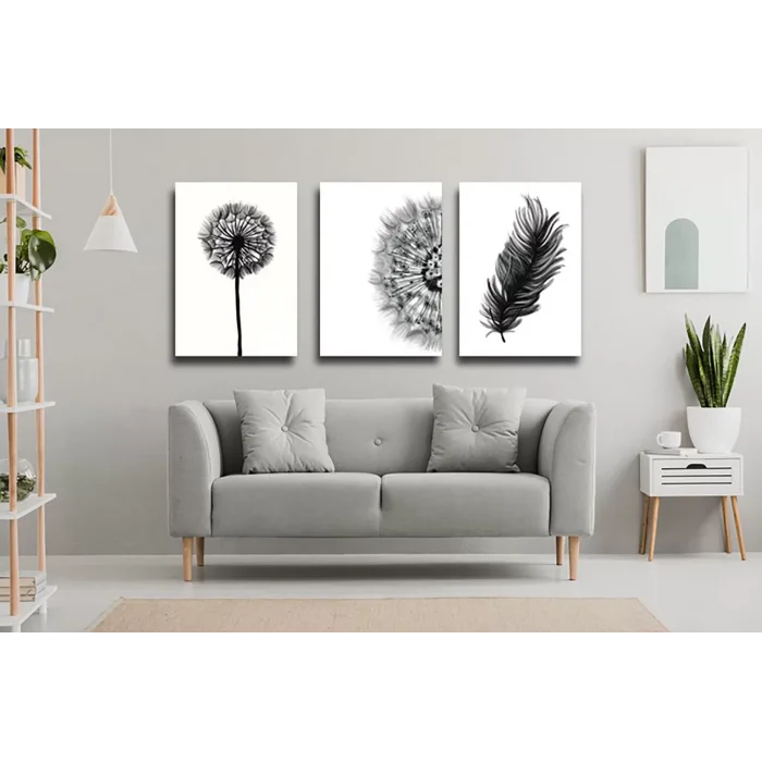3 PARÇA DEKORATİF KANVAS TABLO