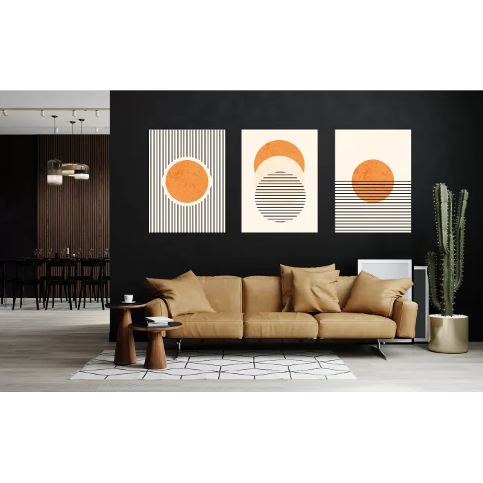 3 PARÇA DEKORATİF KANVAS TABLO SETİ