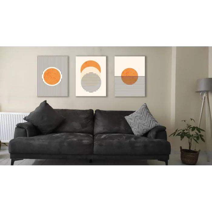 3 PARÇA DEKORATİF KANVAS TABLO SETİ