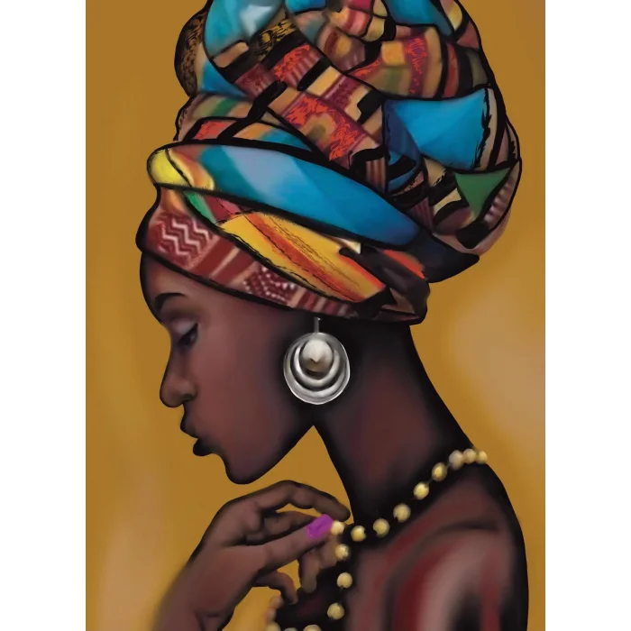 AFRİKALI KADIN KANVAS TABLO