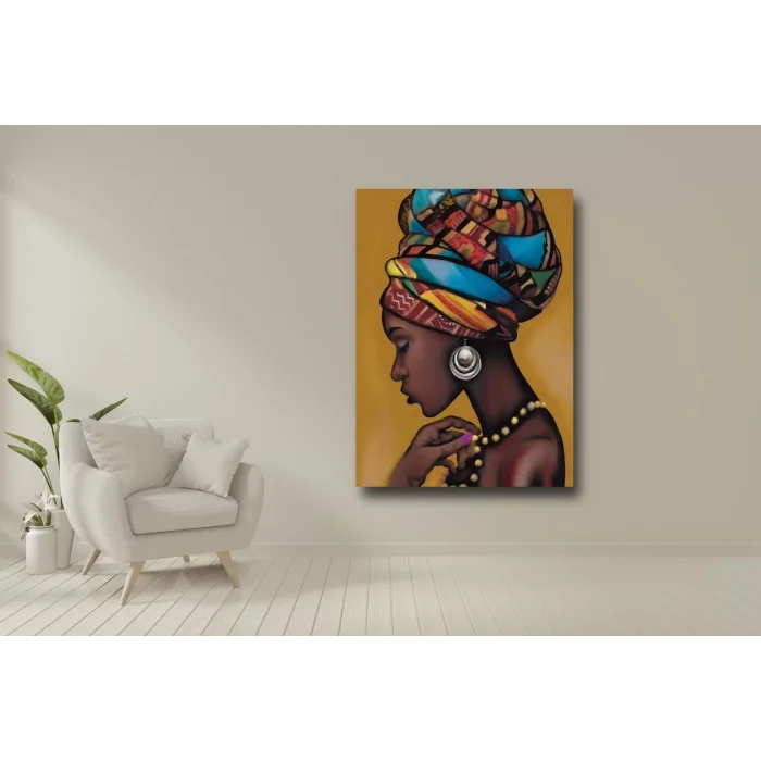 AFRİKALI KADIN KANVAS TABLO
