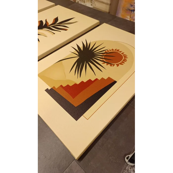 BOHO STYLE 3 PARÇA KANVAS TABLO