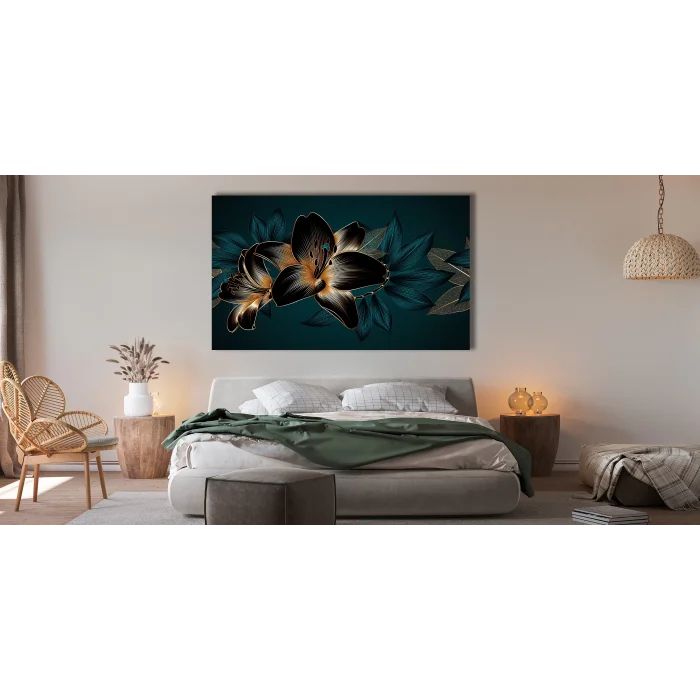 DEKORATİF ÇİÇEK KANVAS TABLO