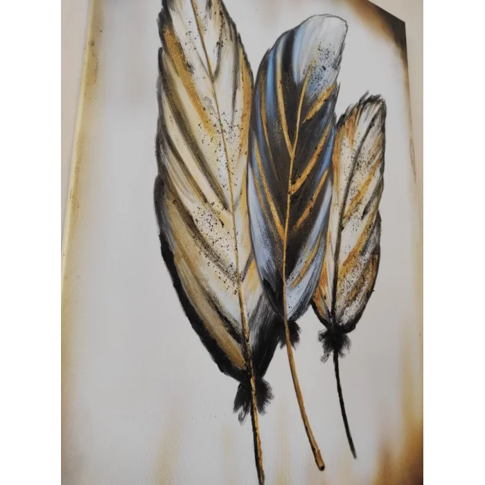 KABARTMALI KUŞTÜYÜ KANVAS TABLO