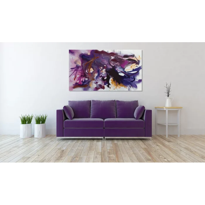 MOR SOYUT KANVAS TABLO