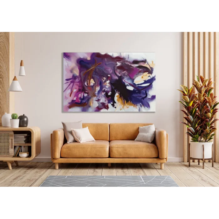 MOR SOYUT KANVAS TABLO