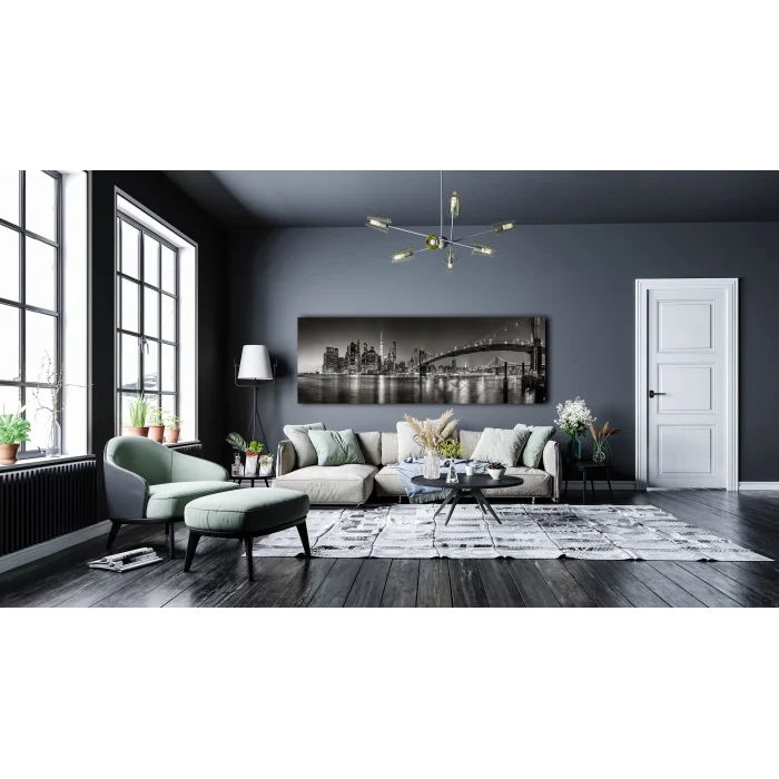 PANORAMİK ŞEHİR MANZARASI KANVAS TABLO