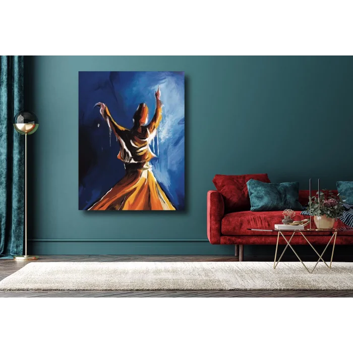 RENKLİ SEMAZEN KANVAS TABLO