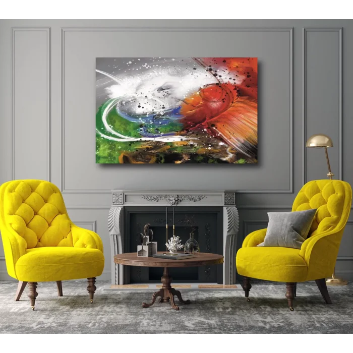 RENKLİ SOYUT KANVAS TABLO