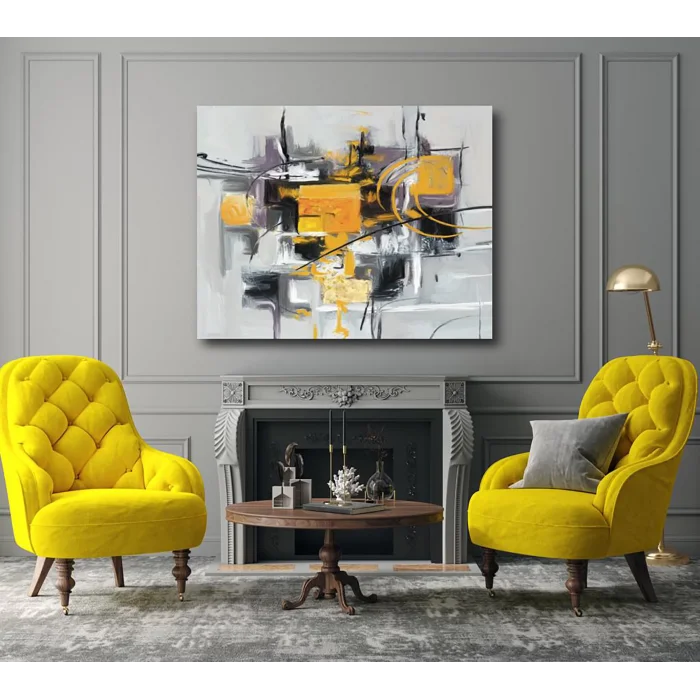 SOYUT ÇİZGİLER KANVAS TABLO