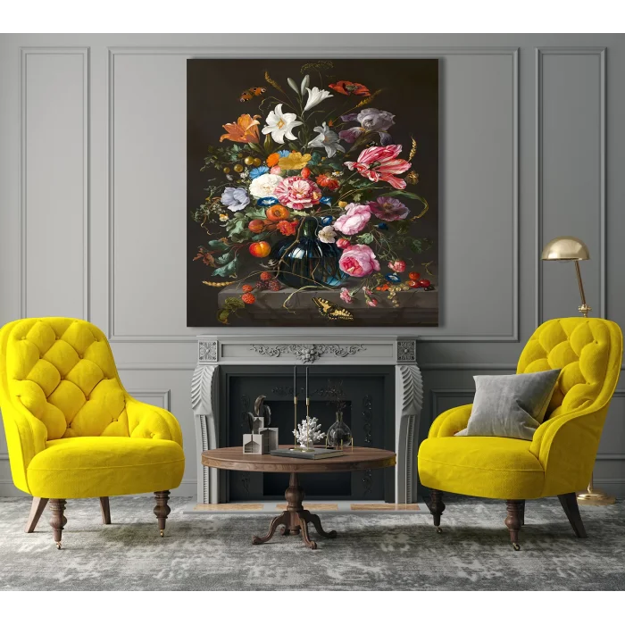 VAZODA RENKLİ ÇİÇEKLER KANVAS TABLO