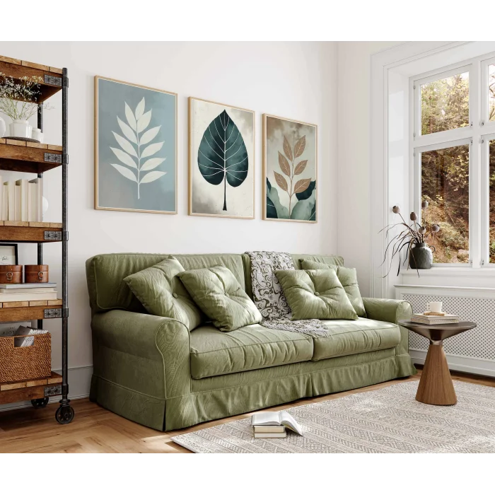 3 Parça Çerçeveli Dekoratif Çiçekler Ahşap Tablo seti, Ev Dekoru