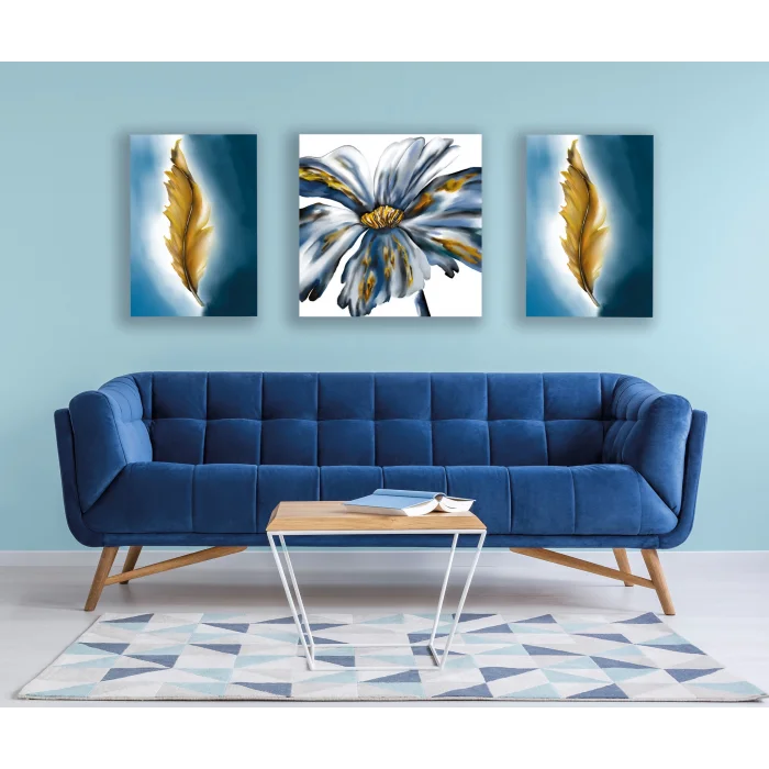 3 Parça Dekoratif Kanvas Tablo