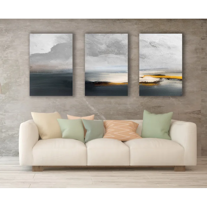 3 PARÇA DEKORATİF MANZARA KANVAS TABLO