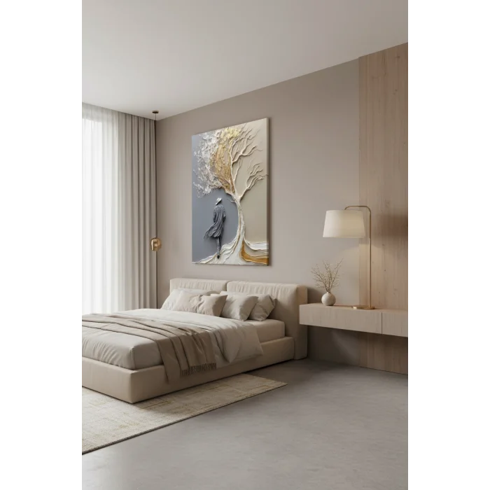 Bestablo 3D Kabartma Görünümlü Soyut Kanvas Tablo | Modern Salon ve Oturma Odası Duvar Dekoru