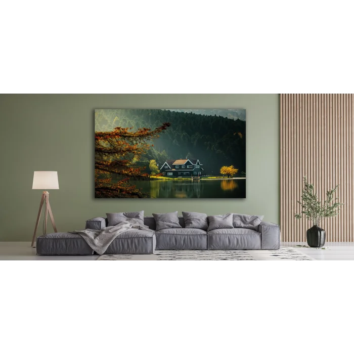 ABANT GÖLÜ MANZARALI KANVAS TABLO