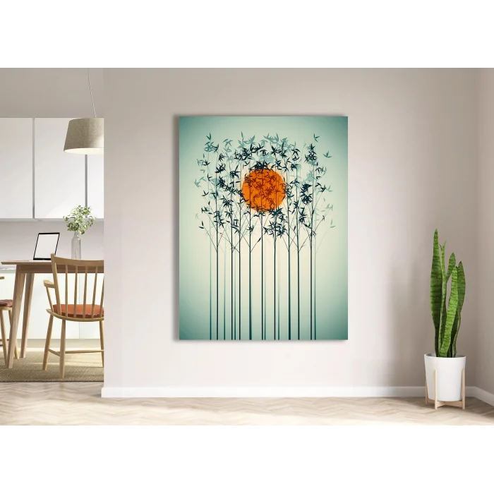BAMBU GÜN BATIMI KANVAS TABLO