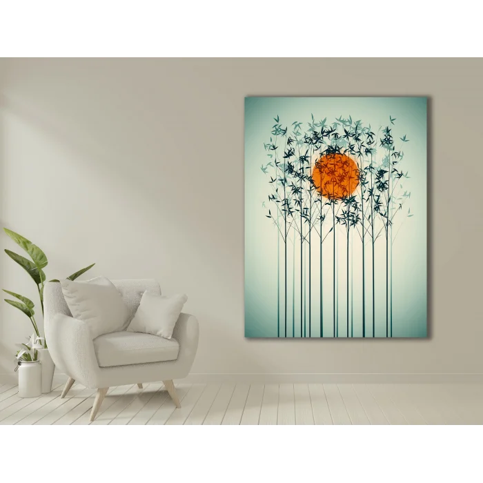 BAMBU GÜN BATIMI KANVAS TABLO