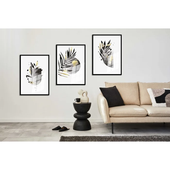 Bestablo 3 Parça Çerçeveli Ahşap Tablo Seti Bestablo