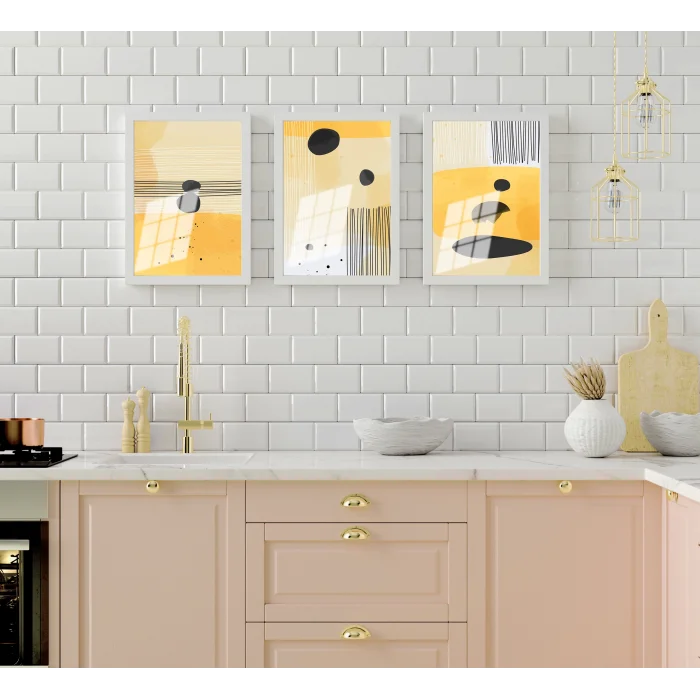 Bestablo 3 Parça Çerçeveli Ahşap Tablo Seti Bestablo